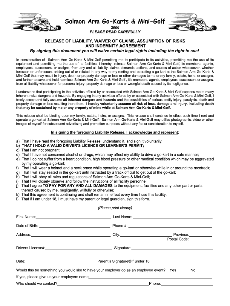Go Kart Track Insurance 2006-2025
