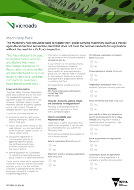 Tractor Registration Victoria Form