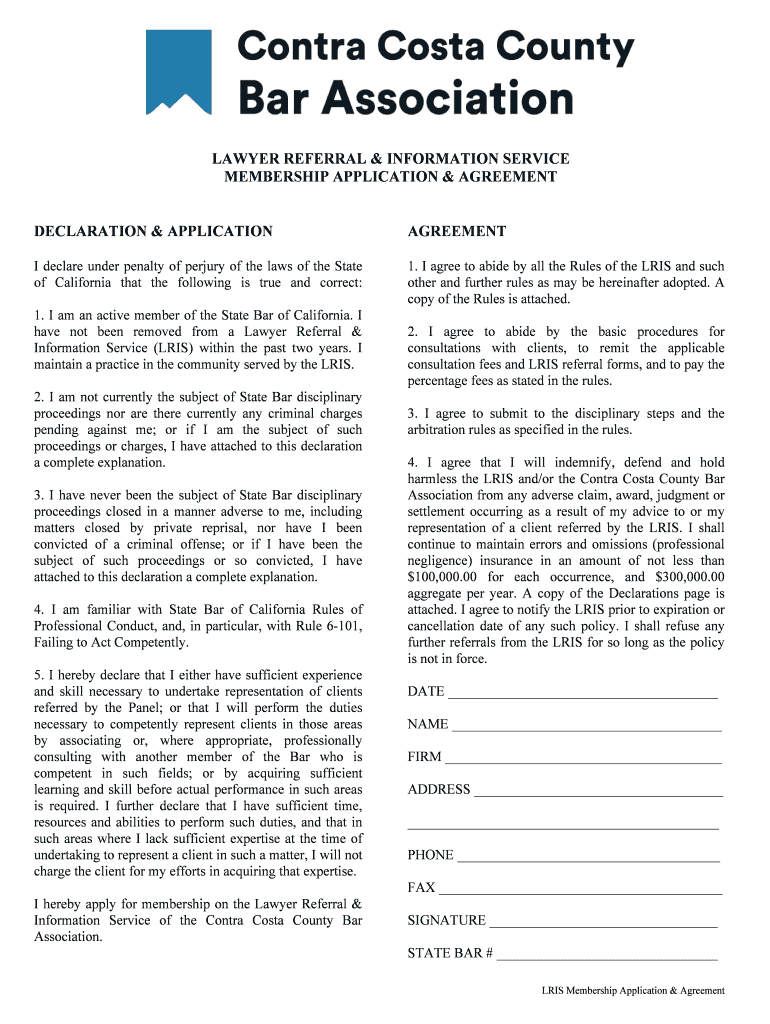 Panel Attorney Agreement California Lawyers for the Arts Form