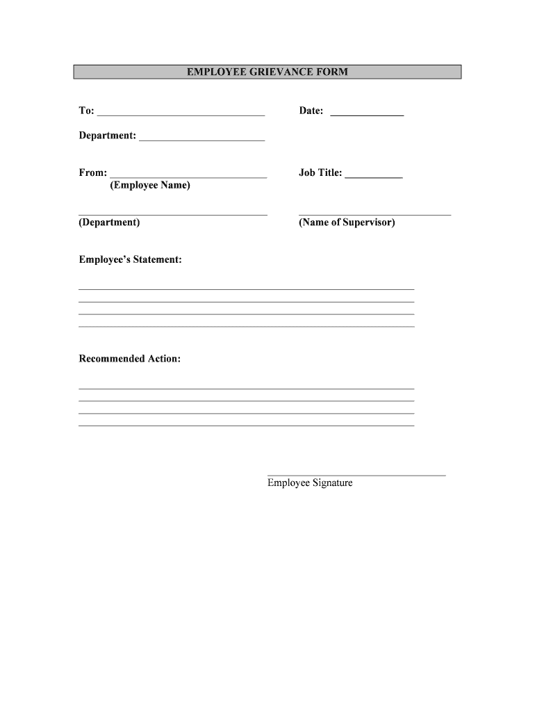 Employee Complaint Forms for MS WordWord & Excel Templates